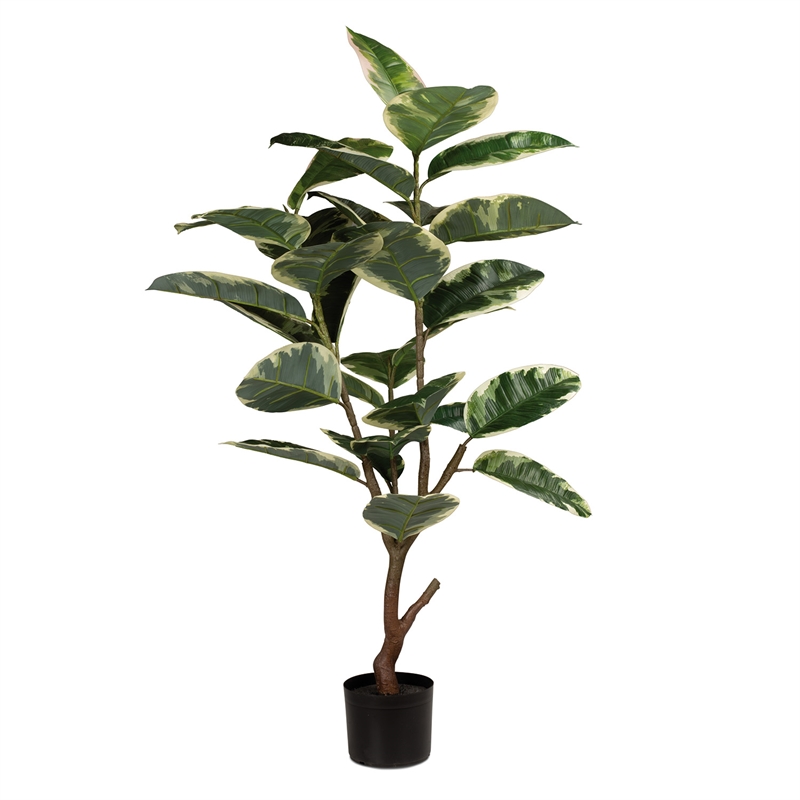 Gummibaum - Ficus Elastica Kunstpflanze 122 cm - Foto 80563