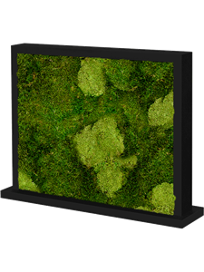 Moss Divider MDF Ral 9005 Satingloss Two-sided 30% Ball moss (natural) and 70% flat moss