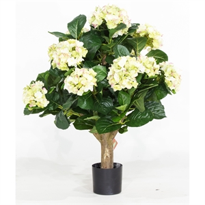 Hortensie - Hydrangea Kunstpflanze, 62 cm, creme