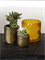 Capi Lux Terrazzo Vase Cylinder Black Gold - Foto 66130